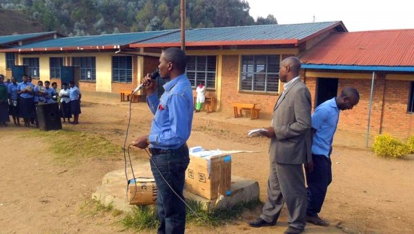 Students in Nyakiriba, West Province Rwanda, Receive a Copy of Our Free Book